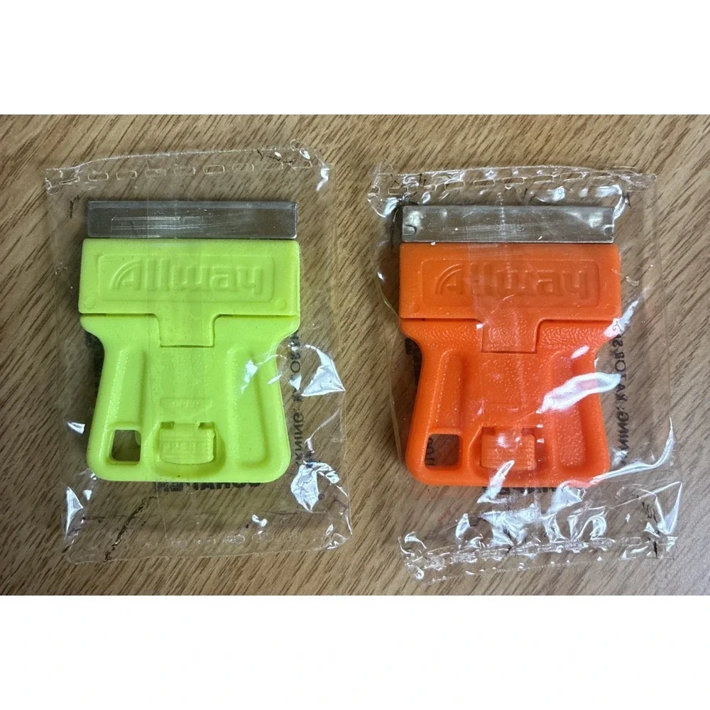 Allway Mini Glass Scraper Painter‎ Orange Yellow (2) NEW